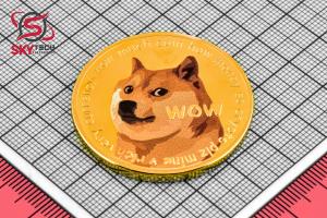 سکه نمادين DOGECOIN ، طلايي (طرح شماره 2)